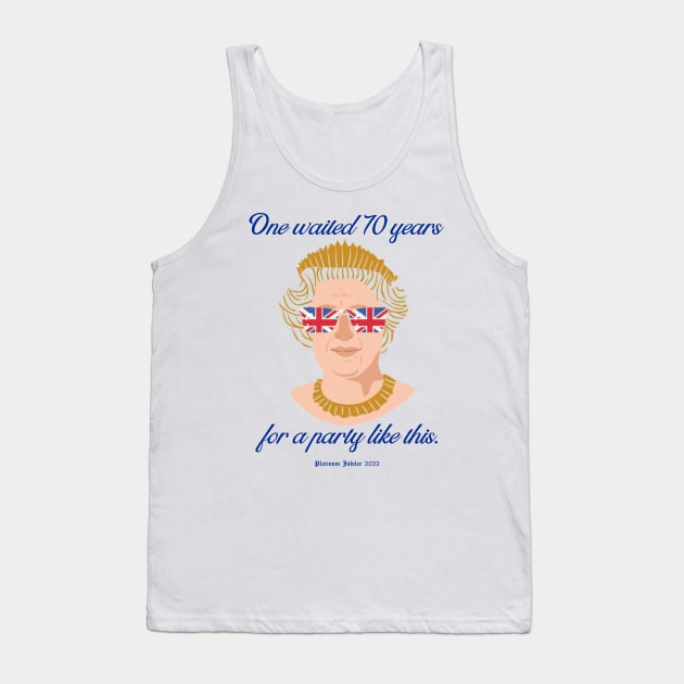 Funny Platinum Jubilee Queen Tank Top by Katebi Designs